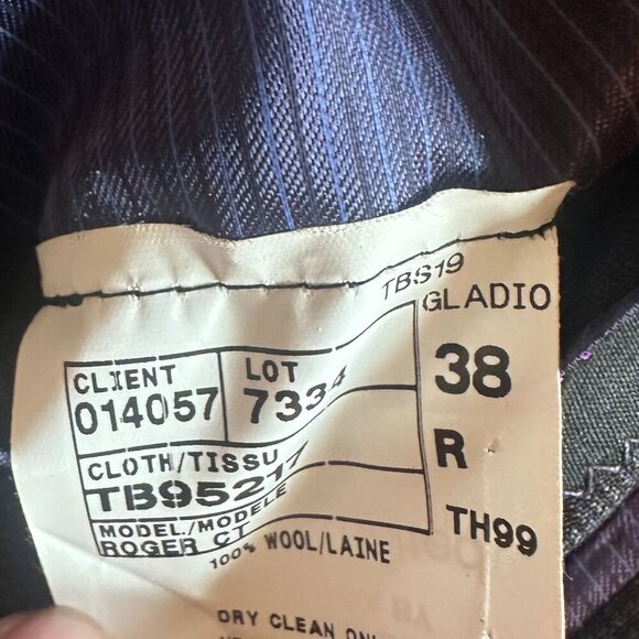 Ted Baker Endurance Navy Blue Check Print Blazer Jacket Designer Size 38R Men's - Picture 12 of 13